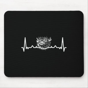 Vintage-Liebe Kugelfisch Herzschlag Kugelfisch Mousepad