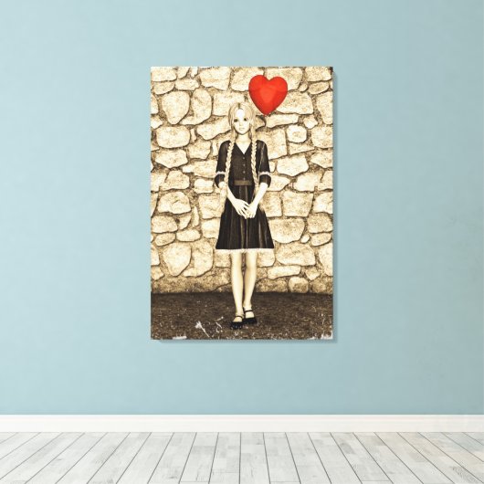 Vintage Liebe Leinwanddruck (Insitu (Holzboden))