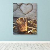 Vintage Liebe Leinwanddruck (Insitu (Holzboden))