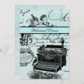 Vintage Liebe Lettische Probe Abendessen Einladung (Vorne/Hinten)