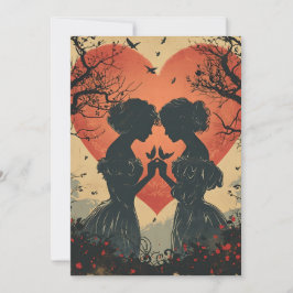 Vintage Liebe LGBTQ Valentinstag Feiertagskarte