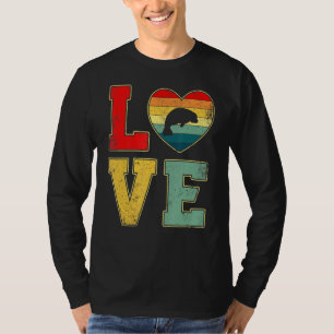 Vintage Liebe Manatee Retro 70er 80er Herzfarm Ani T-Shirt