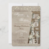 Vintage Liebe mit antiken Weißrosen Einladung (Vorderseite)