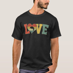 Vintage Liebe Niedlich Mana Lover Tiere Valentines T-Shirt
