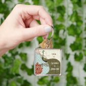 Vintage Liebe Pfauenhochzeitskette Schlüsselanhänger (Hand)