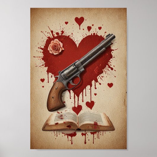 Vintage Liebe Poster (Vorne)