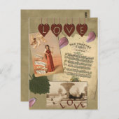 Vintage Liebe Postkarte (Vorne/Hinten)
