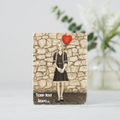 Vintage Liebe Postkarte (Stehend Vorderseite)