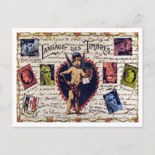 VINTAGE LIEBE Postkarte (Vorderseite)