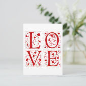 Vintage Liebe Postkarte (Stehend Vorderseite)