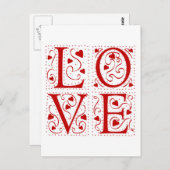 Vintage Liebe Postkarte (Vorne/Hinten)
