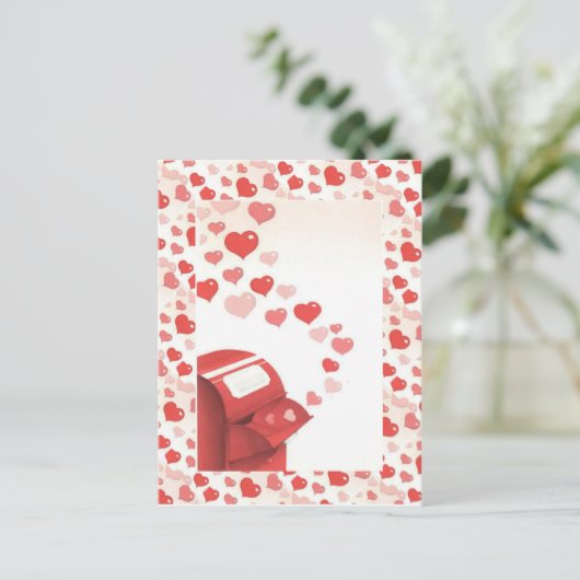 Vintage Liebe Postkarte (Stehend Vorderseite)