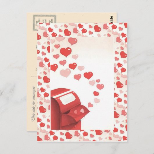 Vintage Liebe Postkarte (Vorne/Hinten)