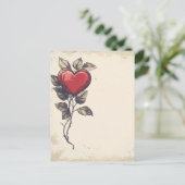 Vintage Liebe Postkarte (Stehend Vorderseite)