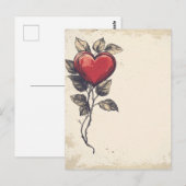 Vintage Liebe Postkarte (Vorne/Hinten)