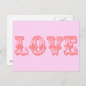 Vintage Liebe Postkarte (Vorne/Hinten)