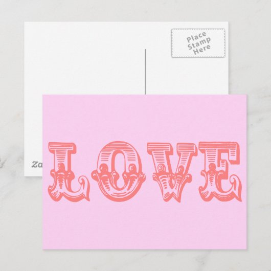 Vintage Liebe Postkarte (Vorne/Hinten)