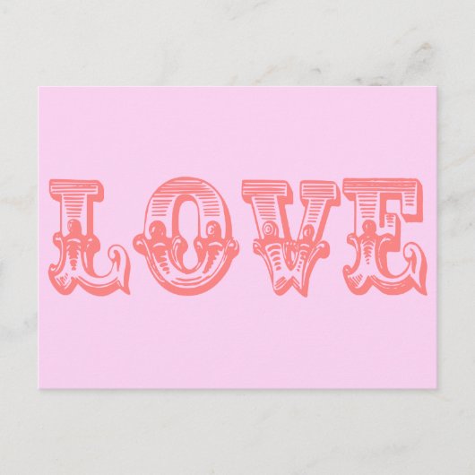 Vintage Liebe Postkarte (Vorderseite)