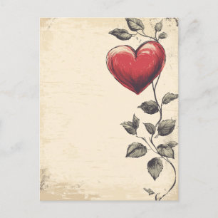 Vintage Liebe Postkarte