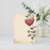 Vintage Liebe Postkarte (Stehend Vorderseite)