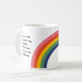 Vintage Liebe Rainbow Riesencoffee Tasse (Vorderseite Links)