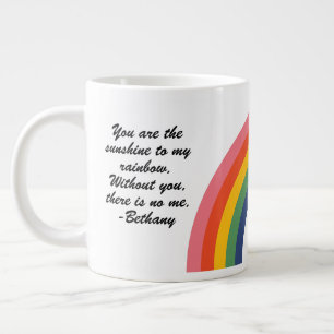 Vintage Liebe Regenbogen Jumbo-Tasse