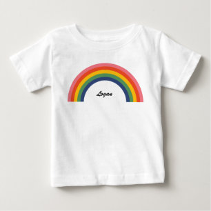 Vintage-Liebe-Regenbogen-Name Baby T-shirt