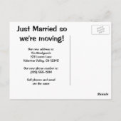 Vintage Liebe Romance Newlyweds, Adresänderung Postkarte (Rückseite)