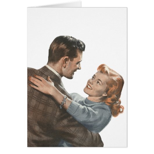 Vintage Liebe Romance Newlyweds sollen wir tanzen? (Vorne)