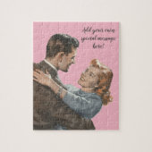 Vintage Liebe Romance Newlyweds sollen wir tanzen? Puzzle (Vertikal)