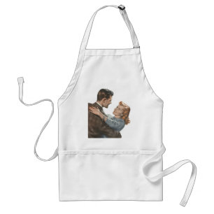 Vintage Liebe Romance Newlyweds sollen wir tanzen? Schürze