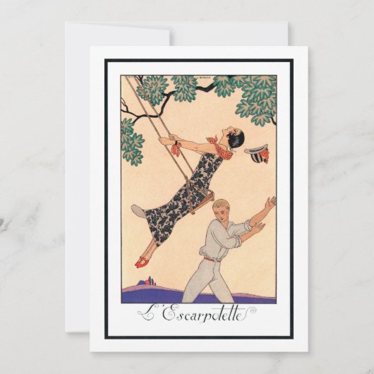 Vintage Liebe Romantik, Escarpolette Swing Barbier (Vorderseite)