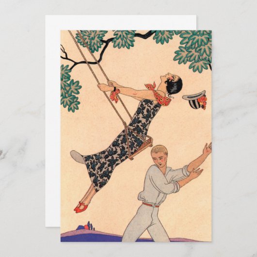 Vintage Liebe Romantik, Escarpolette Swing Barbier (Vorne/Hinten)