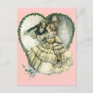 Vintage Liebe, Romantik, Romantik, Save the Date Ankündigungspostkarte