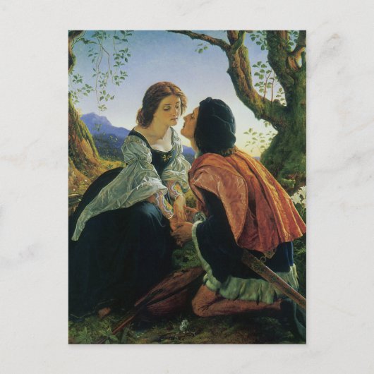 Vintage Liebe, Romantik, Romantik, Save the Date Ankündigungspostkarte (Vorderseite)