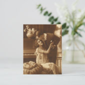 Vintage Liebe, Romantik, Romantik, Save the Date Einladung (Stehend Vorderseite)