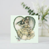 Vintage Liebe, Romantik, Romantik, Save the Date Einladung (Stehend Vorderseite)