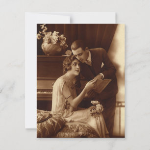 Vintage Liebe, Romantik, Romantisch, Datum speiche Einladung