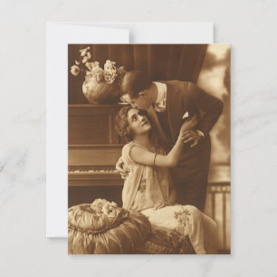 Vintage Liebe, Romantik, Romantisch, Datum speiche Einladung