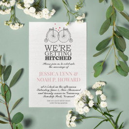 Vintage Liebe Rosa und Rot oder Farbe wählen Einladung