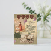 Vintage "Liebe"-Scrapbook Postkarte (Stehend Vorderseite)