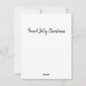 Vintage Liebe Snowman Feiertagskarte (Rückseite)