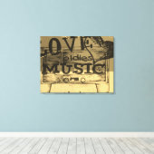 Vintage Liebe spielt Leinwand (Insitu (Holzboden))