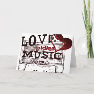Vintage Liebe spielt Musik 2 Grußkarten Karte