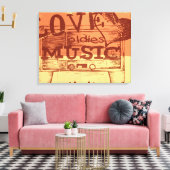 Vintage Liebe spielt Musik 2 Leinwand (Insitu (Wohnzimmer))