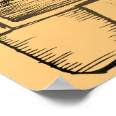 Vintage Liebe spielt Musik 4 Poster (Ecke)