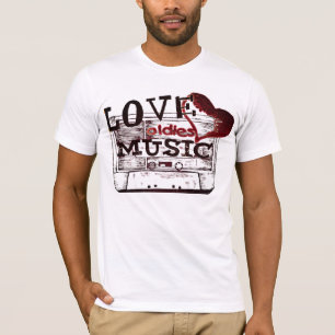 Vintage Liebe spielt Musik 4 T - Shirt