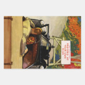 Vintage Liebe, Straßenschließung auf eigene Gefahr Geschenkpapier Set (Vorderseite 2)