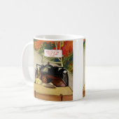 Vintage Liebe, Straßenschließung auf eigene Gefahr Kaffeetasse (Vorderseite Links)