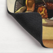 Vintage Liebe, Straßenschließung auf eigene Gefahr Mousepad (Ecke)